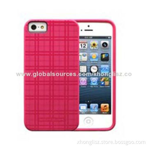 Check Stitching PU Leather Mobile Phone Cases for iPhone, Easy to Put on and Remove